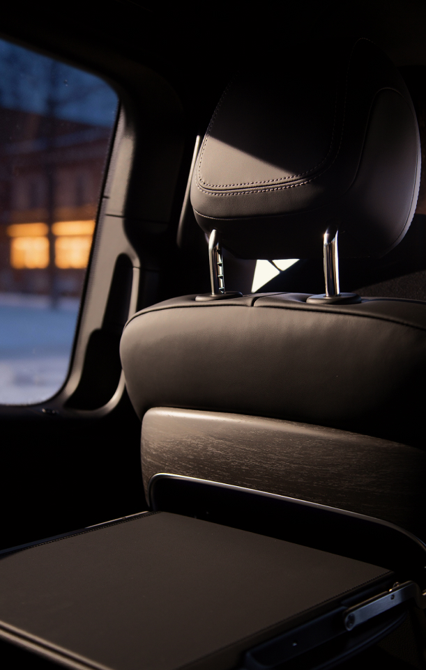 Elite car rentals featuring onboard mini bar and complimentary waiting time service